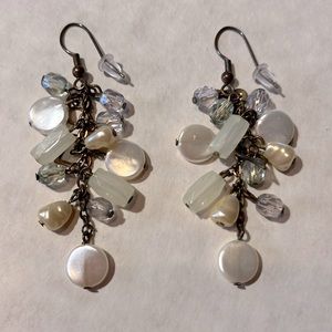 NWOT Cascade Pearl Coin Pearls Crystals Earrings